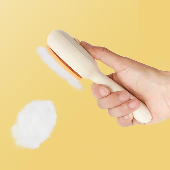 Pet Grooming Brush for Cats & Dogs –Cat Brushes for Indoor Cats,Grooming Brushes With Massage Function for Short & Long Hair, Removes Loose Fur & Undercoat – Self-Cleaning Slicker Brush- Green