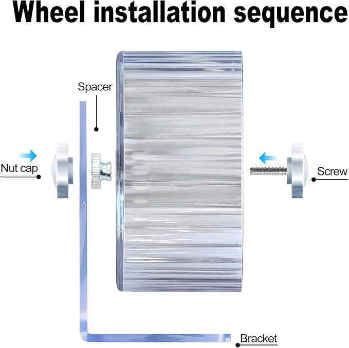 Silent Hamster Wheel, Super-Silent Hamster Exercise Wheels Accessories, Quiet Running Wheels, Adjustable Stand for Hamsters Mice Or Other Small Animals (Ф 8.3 inch, Transparent)