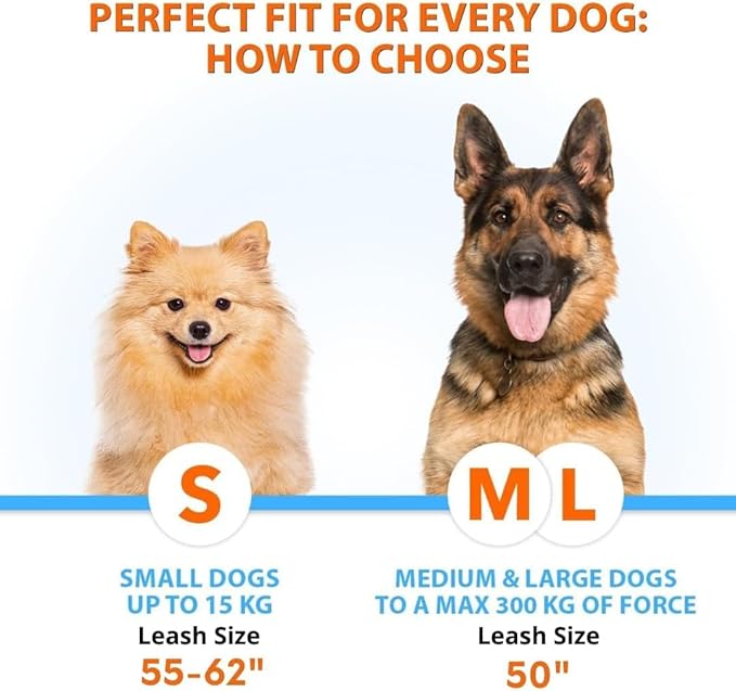 SparklyPets Hands Free Double Dog Leash – Dual Leash for Medium and Large Breeds – Lead for 2 Dogs with Padded Handles, Reflective Stitches, No Pull, Tangle Free