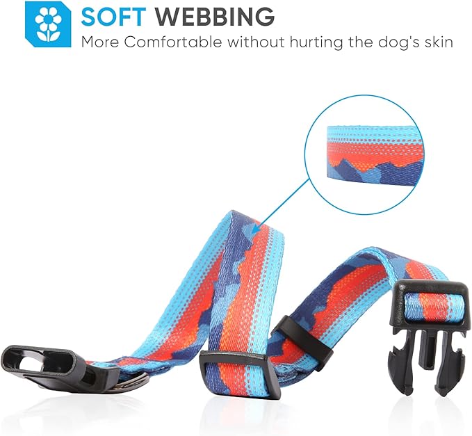 HEELE Dog Collar, Adjustable Soft Dog Collar for Small Medium Large Dogs,Floral Patterned Puppy Collars with Quick Release Buckle XS Length 8.5''-11''