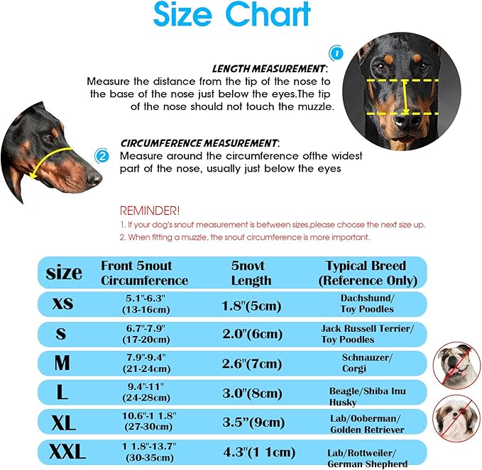 Dog Muzzle, Mesh Soft Muzzle for Small Medium Large Sized Dogs, Breathable Adjustable Puppy Muzzles for Scavenging Biting Licking and Chewing, Allows Panting and Drinking (Reflective Mesh, L)