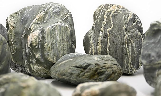 Aquarium Decor River Rock Decorative Stones Fish Tank Rocks Aquarium Landscapes 20LB Decoration Stone for Aquariums Aquascaping Terrariums,Paludariums,and Gardens(4-9inch / 4PCS)