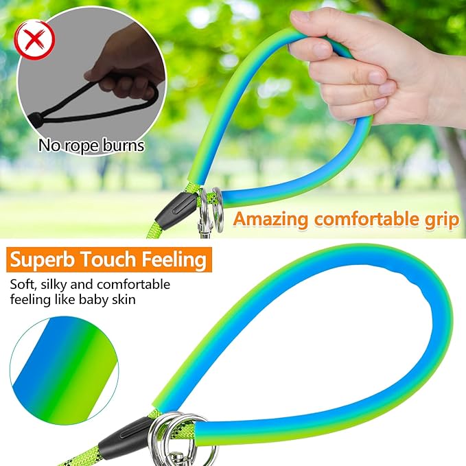 NTR Long Leash for Dog Training, 50FT Rope Lead with with 2 Swivel Hooks and Comfortable Padded Handle for Dog Leash for Small Medium and Large Dogs Walking Training Hiking Camping Playing