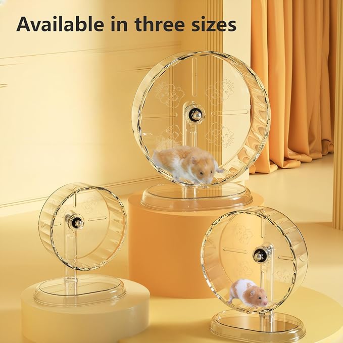 Silent Hamster Wheel – 8.3 Inch Syrian Hamster Running Wheel, Anti-Skid & Height Adjustable, Easy to Clean (8.3inch)