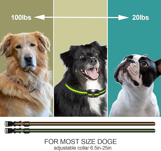 Electric Dog Training Collar with Remote 1640FT, E-Shock, Safe Training Modes, Rechargeable IP67 Waterproof Collars for 2 Dogs