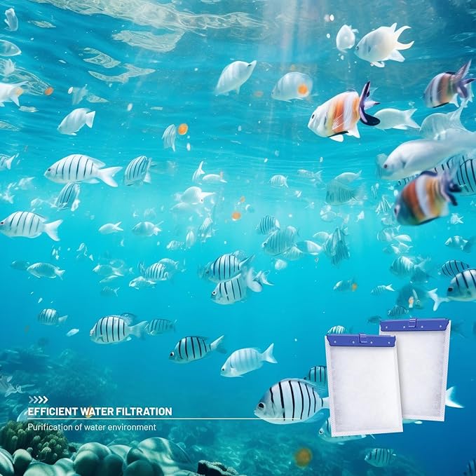 16 Count Large Filter Cartridges Compatible with Whisper Bio Bag Filters, Large Aquarium Filter Cartridge for Whisper 20i 40i, IQ20/30/45/60, PF20/30/40/60 and Repto Filter