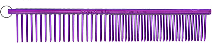 Resco US-Made Combination Comb for Dogs and Cats, Purple