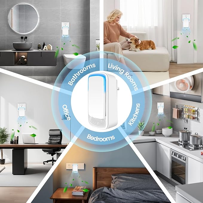Plug In Air Ionizer Purifier for Home Mini Air Purifier for Small Room Quiet Working Air Freshener for Office, Bedroom,Living Room(4Pack)
