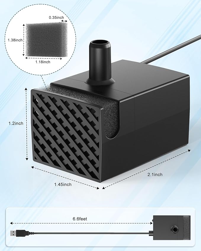 Dog Water Fountain Pump Replacement for D2341, D2419, D2223, D2322 Models, Pet Water Fountain Replacement Pump for PETNF Stainless Steel Large Dog Fountain for Large Dogs, Long Lifespan, Ultra Quiet