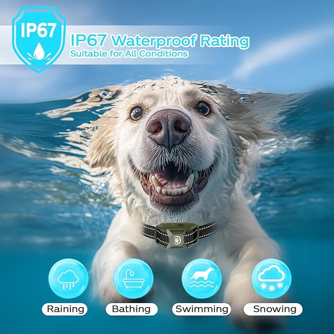 Dog Shock Collar with Remote – 3300ft Range, Waterproof & Rechargeable, Adjustable Beep, Shock, Vibration & Ultrasonic Modes, Dog Training Collar for Obedience & Behavior Control