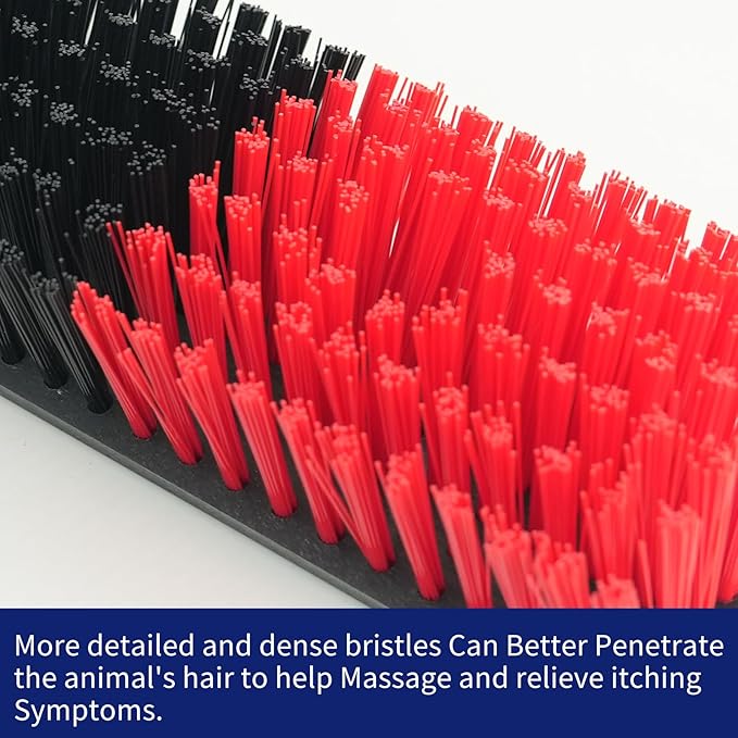 Livestock Scratch Brush With Spring Iron Holder,Animal Back Scratching Brush For Cow,Cattle,Sheep, Horses,Pigs,Massage Grooming Tool