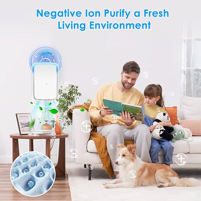 Plug In Air Ionizer Purifier for Home Mini Air Purifier for Small Room Quiet Working Air Freshener for Office, Bedroom,Living Room(4Pack)