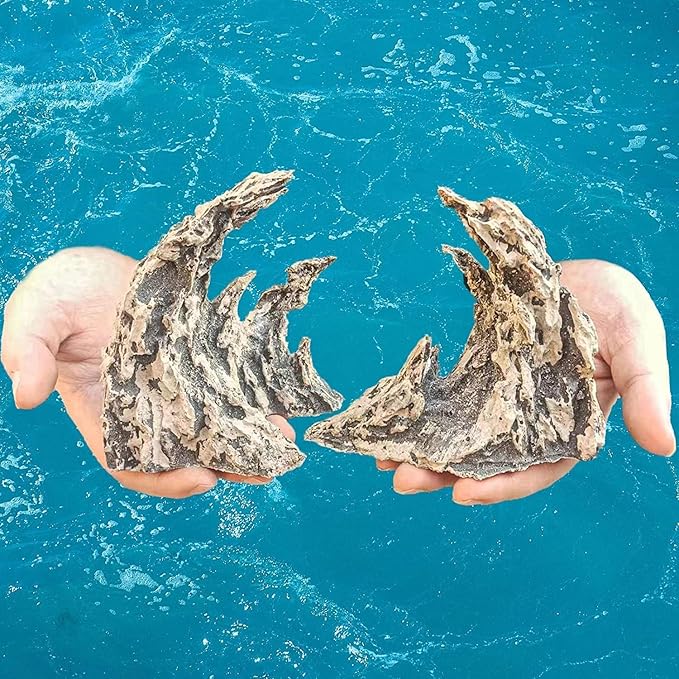 Novelsite Fish Tank Decor- Jagged Canyon Rock Formation ,Made of Solid Sandstone,Suitable for a Variety of Fish Tank Scenes, DIY Planting Moss, Safe and Non-Toxic