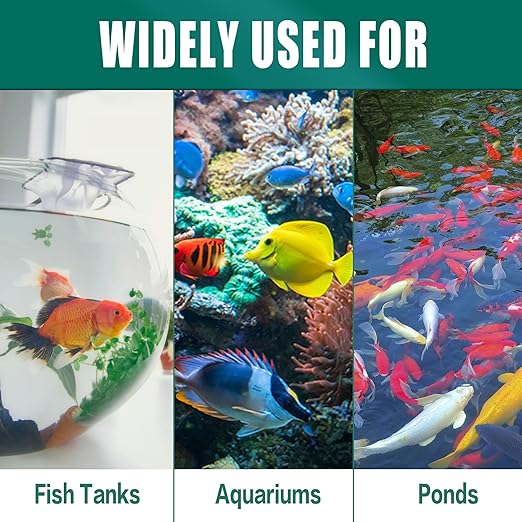 Ammonia Test Strips for Fish Tank, Ammonia Aquarium Test Strips for Saltwater & Freshwater Aquariums & Ponds, 50 Count Aquarium Water Test Kit