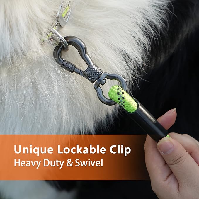 NTR Long Leash for Dog Training, 50FT Rope Lead with with 2 Swivel Hooks and Comfortable Padded Handle for Dog Leash for Small Medium and Large Dogs Walking Training Hiking Camping Playing