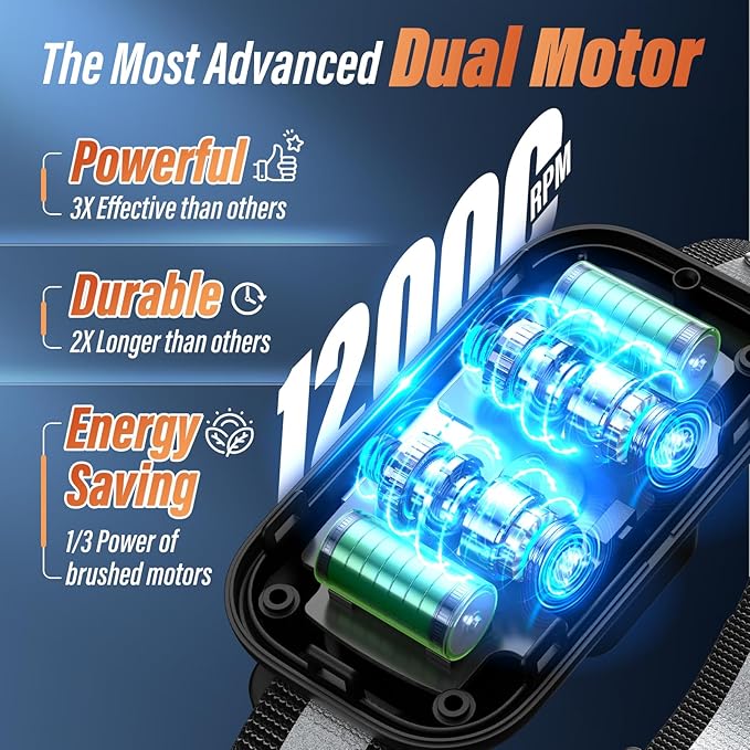 Dog Bark Collar, Smart Barking Collar with 4 Modes, 7 Adjustable Sensitivity for Barking Howling Whining, Automatic Anti Barking Device for Large Medium Small Dogs IP67 Waterproof for Indoor & Outdoor