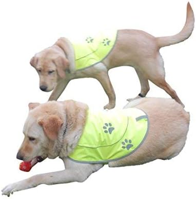 Dog Reflective Vest - Comfortable Jacket Safety Hunting, High Visibility for Dogs with Elastic Straps and Clasp Closure- Yellow, XX-Large