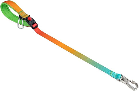 TSPRO Dog Training Leash with Sturdy Metal Buckle, 26 Inches Adjustable Short Leash for Large Dogs, Comfortable Padded Handle (Orange - Red Gradient)