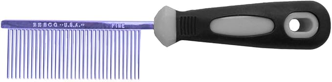 Resco Professional Anti-Static Dog, Cat, Pet Comb for Grooming, Steel Pins, Fine Tooth Spacing, Candy Blue