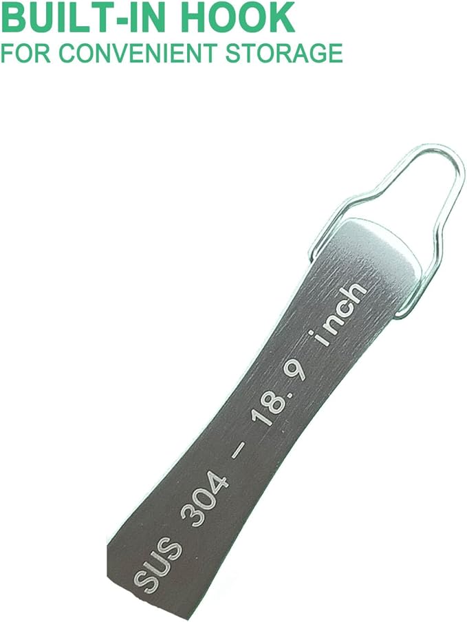 18.9 inch Aquarium Tweezers with Hanger, 2025 New Extra Long Feeding Tongs, Stainless Steel Large Aquascape Tools for Fish Tank, Terrarium，Aquascaping, Reptile Snake (Straight)