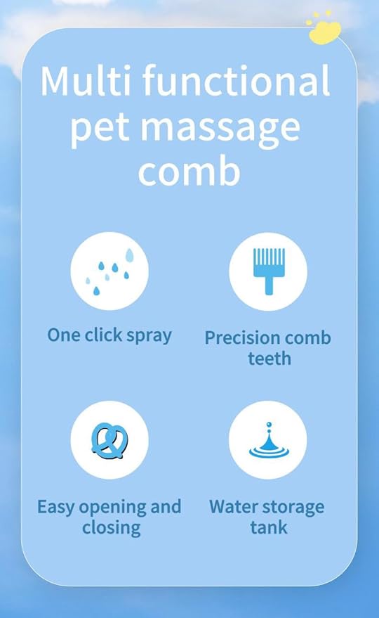 Pet Grooming Steam Brush, Pet Spray Hair Removal Comb, Anti-Static, Rechargeable, Comfortable Grip, for Dogs & Cats, Spray Hair Removal Comb, Steam Brush for Shedding & Grooming, Pink