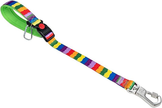 TSPRO Dog Training Leash with Sturdy Metal Buckle, 20 Inches Adjustable Short Leash for Large Dogs, Comfortable Padded Handle (Multi Colored)