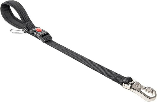 TSPRO Dog Training Leash with Sturdy Metal Buckle, 20 Inches Adjustable Short Leash for Large Dogs, Comfortable Padded Handle (Black)