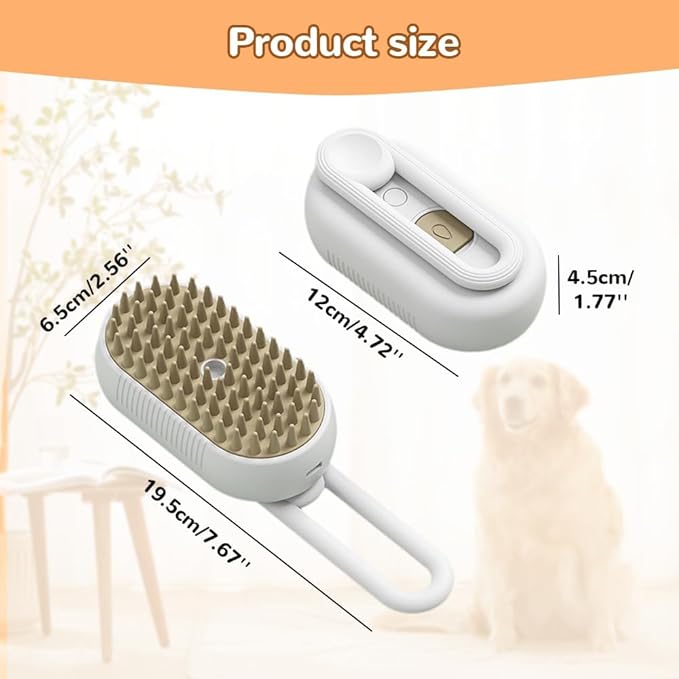 Cat Steam Brush 2025 New Pet Steam Groomer Comb, Painless Grooming Massage, 3 In 1 Water Brush for Cats Dogs (Mix)