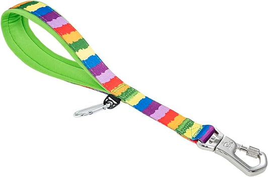 TSPRO Dog Training Leash with Sturdy Metal Buckle, 14 Inches Short Leash for Large Dogs, Comfortable Padded Handle (Multi Colored)