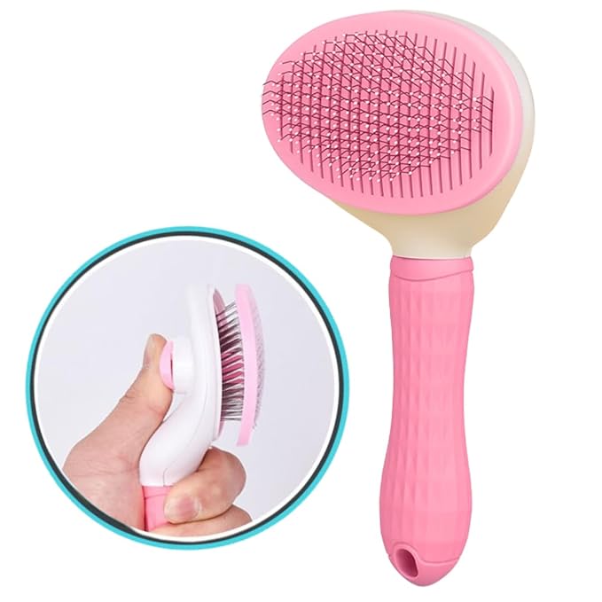 Namylya Cat Brush for Shedding & Grooming – Slicker Brush for Dogs and Cats with Long Hair – Removes Tangles, Mats & Loose Fur