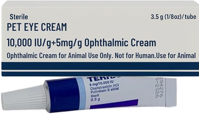 Pet Eye Cream Health, Premium Eye Cream for Cats, Dogs, Cattle, Sheep, Horse and Bird 3.5 gr/1 Tube for All Pets, Premium Tube Cream