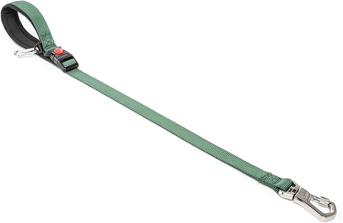 TSPRO Dog Training Leash with Sturdy Metal Buckle, 26 Inches Adjustable Short Leash for Large Dogs, Comfortable Padded Handle (Green)