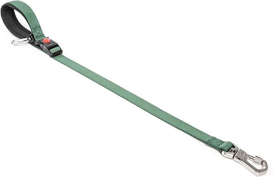 TSPRO Dog Training Leash with Sturdy Metal Buckle, 26 Inches Adjustable Short Leash for Large Dogs, Comfortable Padded Handle (Green)