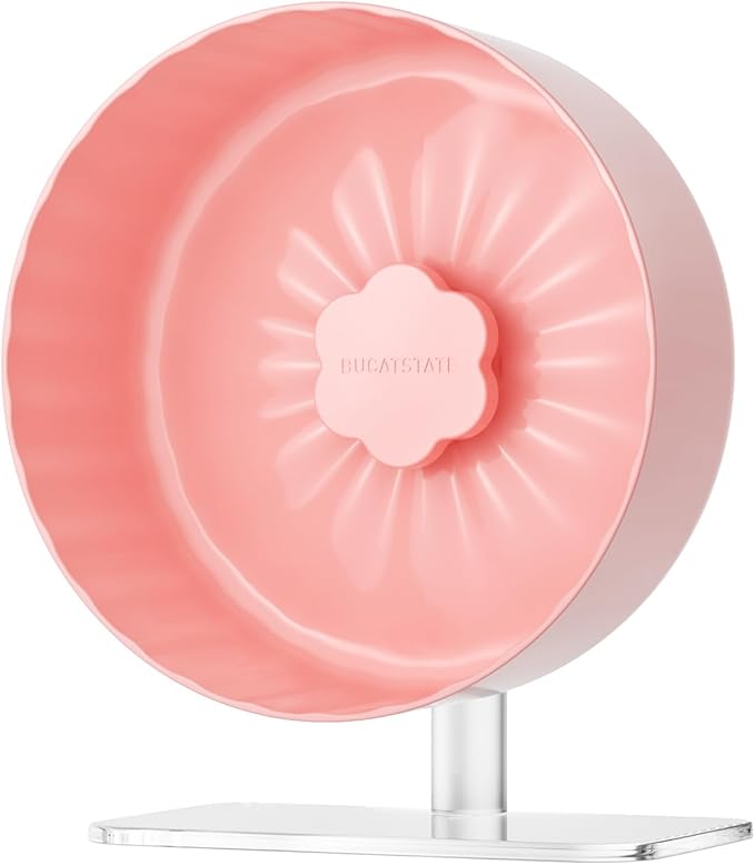 BUCATSTATE Hamster Exercise Wheel 10.2", Upgraded Super-Silent Spinner Hamster Running Wheels with Adjustable Base & Rust-roof Bearing for Dwarf Syrian Hamster Gerbils Rats