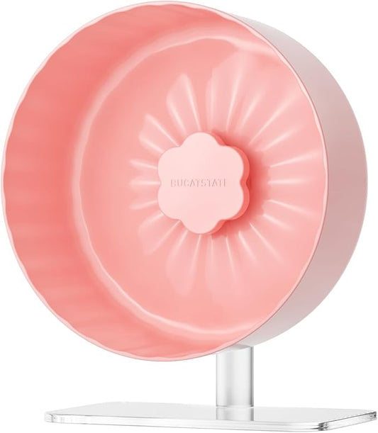 BUCATSTATE Hamster Exercise Wheel 10.2", Upgraded Super-Silent Spinner Hamster Running Wheels with Adjustable Base & Rust-roof Bearing for Dwarf Syrian Hamster Gerbils Rats