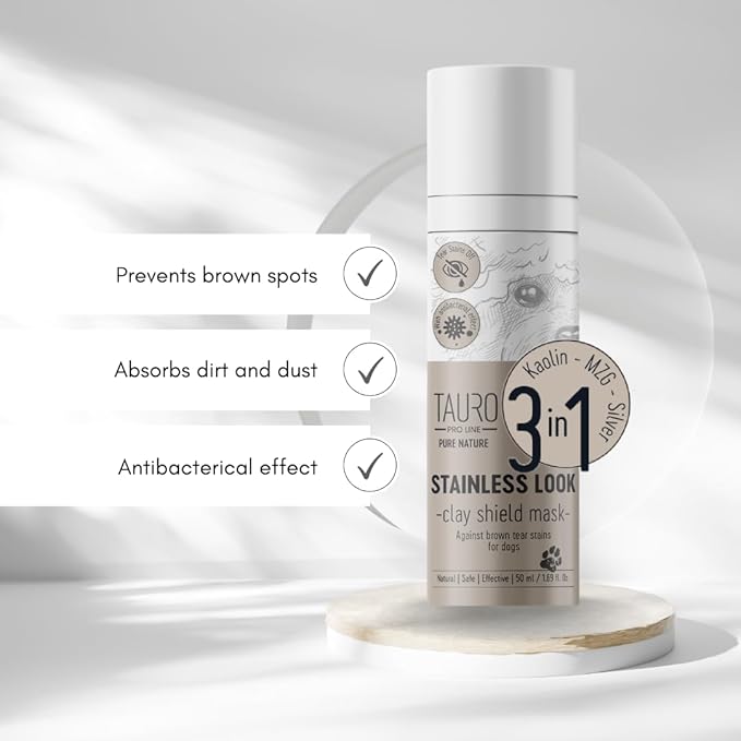 Clear Eyes Solution Set 6in1 Multi-Functional Pure Mist and Stainless Look Clay Mask - Tear Stain Remover, Eye Cleaner - Eye Care Ear Care Grooming Treatment for All Dogs and Cats Eyes