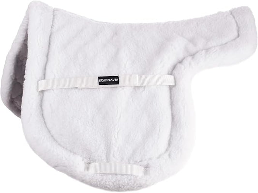 Equinavia Eidsvoll Close Contact English Saddle Pad | Horse Saddle Pad with Shock Absorbing Fleece Top | Hook & Loop Billet Straps, Secure Fit | Breathable for All Riding Styles