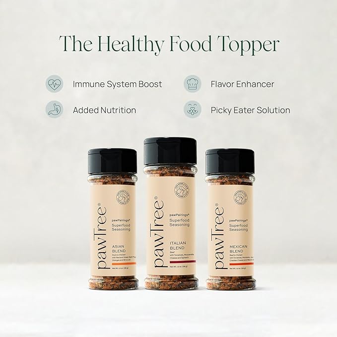 pawTree Healthy Food Toppers for Dogs & Cats - Appetite Booster With Freeze-Dried Proteins. Delicious Pet Food Seasonings and Flavor Enhancer for Picky Eaters & Appetite Stimulation