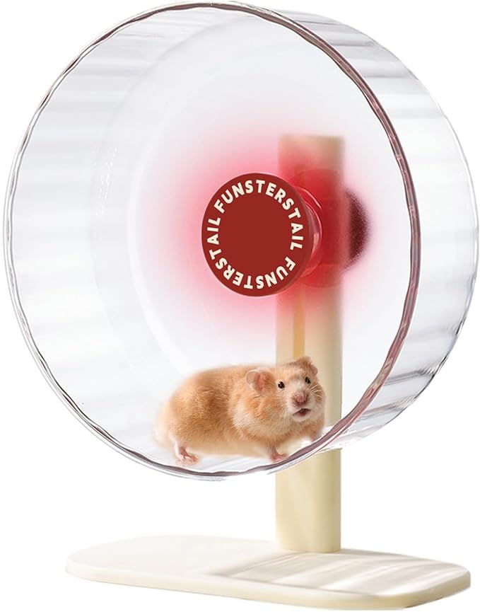 Super Silent Hamster Wheel 8.7 Inch, Magnetic Large Rat Wheel for Chinchilla, Gerbil, Guinea Pig, Cat, Mouse, Sugar Glider and Dwarf, Syrian Hamster Accessories (Tomato Red)