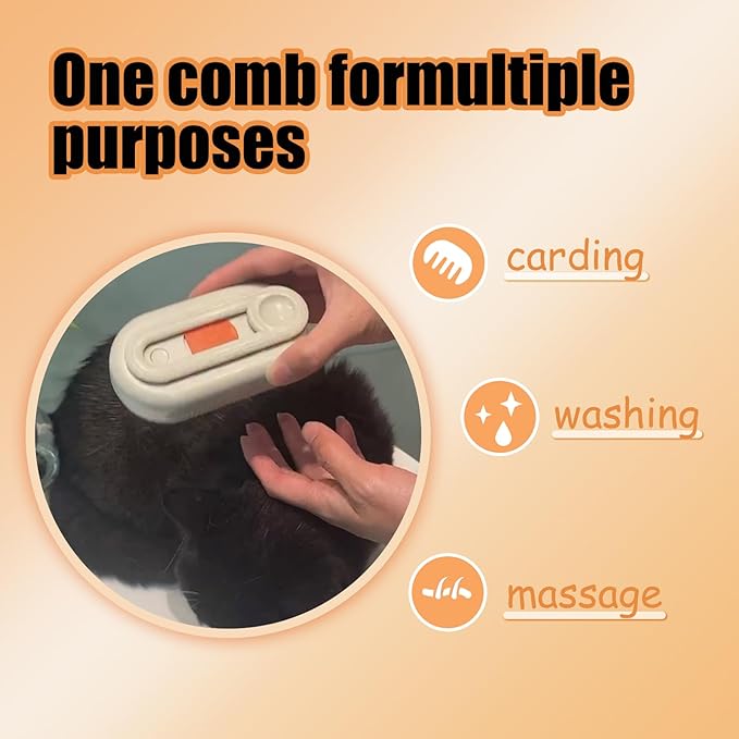 Steam Brush for Cats Dog Steam Brush,3 in 1 Pet Grooming Comb for Shedding,1PCS