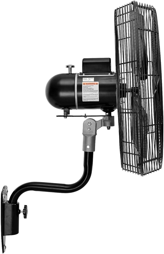 Continental Dynamics CD Premium 24" Oscillating Wall Mount Fan, TEFC Motor, 9,400 CFM, 1/2 HP