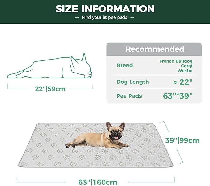 FXW Washable Pee Pads for Dogs, Puppy Pads with Super Absorbent, Specifically Designed for FXW Rollick/Homeplus 24inch 6 Panels Dog Playpen, 63" × 39" Rectangle, Khaki, 2 Packs