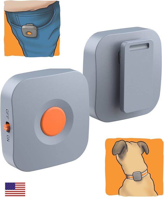 Dog Training Device - The Original Kona Clip Designed in The USA Vibration Correction with Remote Controller Small, Medium, Large Dogs Leash Training, Waterproof, Rechargeable