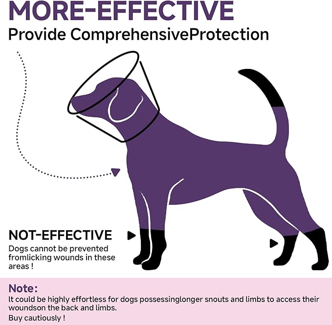 Dog Cone Collar S, Soft Cones for Large Medium Small Dogs,Adjustable Dog Cone Alternative to Stop Licking, Comfy Elizabethan Collar for After Surgery Wound Healing & Hot Spots Purple