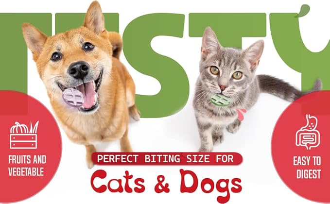 Freeze Dried Chicken Cat & Dog Waffle Treats - Made with Human Grade Chicken Breast & Liver - 5 Natural Flavors - Healthy, Tasty, Dry Food for Indoor Cats, Dogs - Inspected & Tested in USA