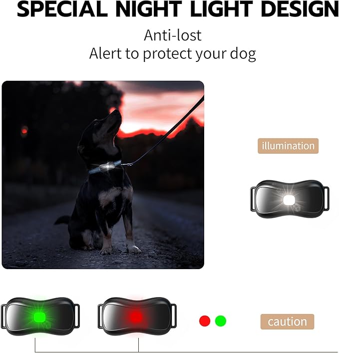 Dog Shock Collar with Remote Control - 3300Ft Dog Training Collar for Dogs 60-100lbs Waterproof, Adjustable E Collar Beep Shock Vibration Modes with Flash Light for Small Medium Large Dogs