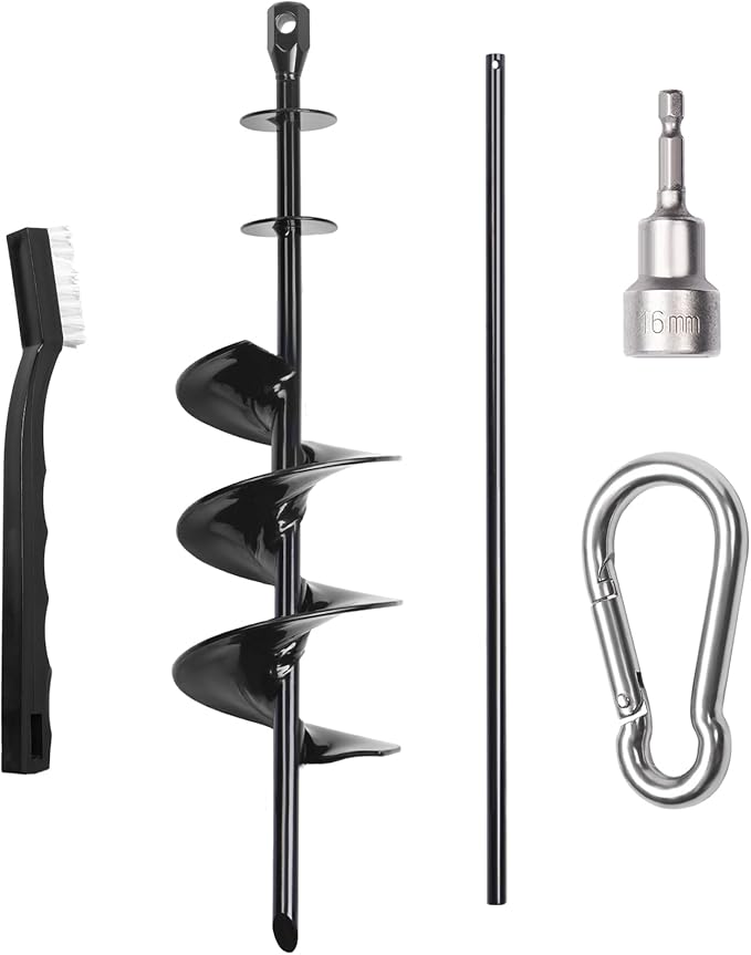 Dog Tie Out Stake for Large Dogs – Heavy Duty In-Ground Pet Anchor – Secure Tether Stake for Yard, Camping & Beach – Easy Install with Tool – Works with Tie Out Cable & Leash (Stake Only)