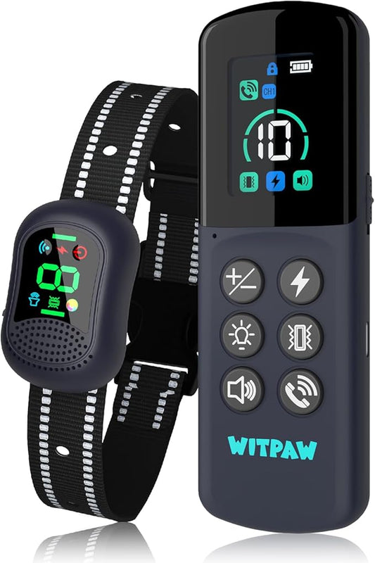 Dog Shock Collar 4900FT Dog Training Collar with Remote/Call Function/Light IP67 Waterproof Electric Collar for Dogs Rechargeable E-Collar for All Breeds, 4 Training Modes(10-120Ibs)