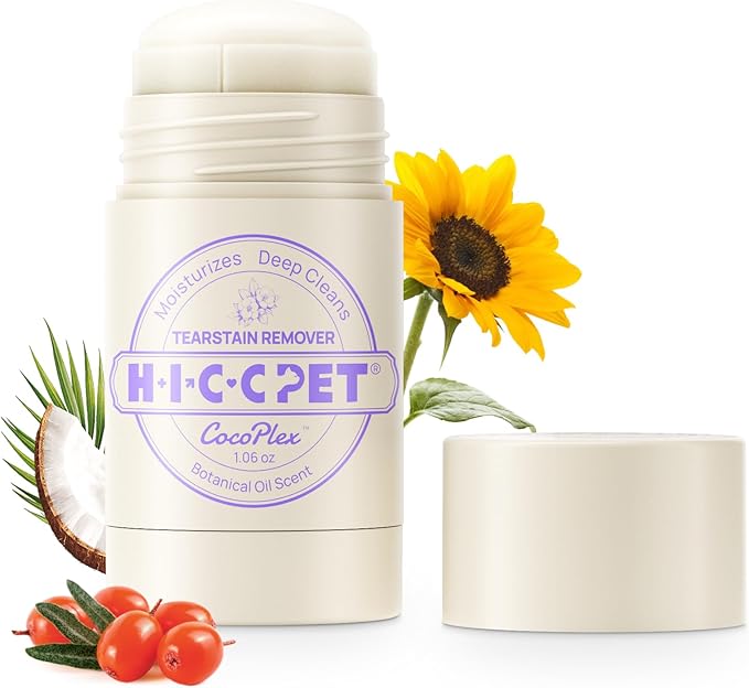 HICC PET Tear Stain Softening Balm All-Natural Tear Stain Remover for Dogs and Cats - Softens & Prevents Tear Stains, Soothes Redness Sensitive Eyes, Long-Lasting Moisturizing Eye Care - 1.06 oz