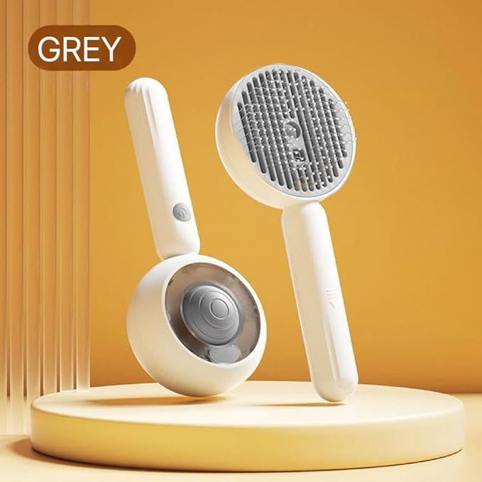 Cat steam brush for indoor cats features blue light technology,combining a dog steam brushes,ideal for the pets steam brushes for dogs and cats,and pet spray hair removal comb user BROWN